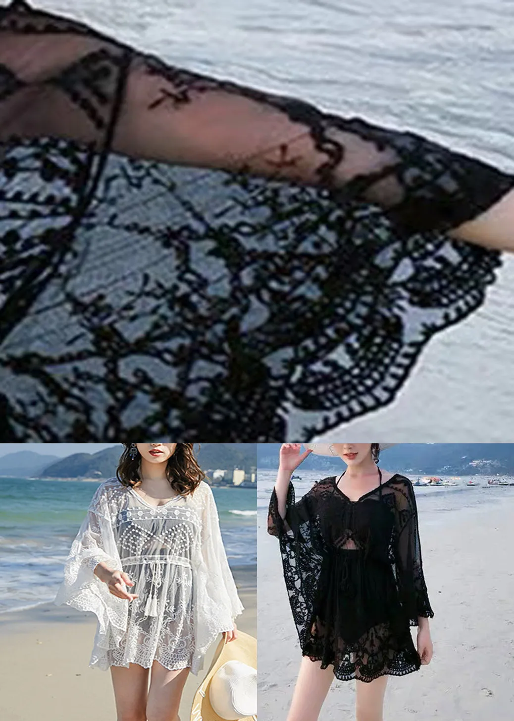 Black Butterfly Holiday Bikini Cover Ups Summer LY3020