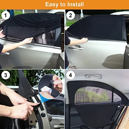 Car Window Shades 2 Pack Breathable Mesh Side Window for Baby