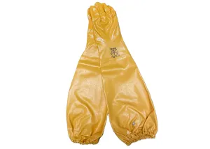 N-520  26-inch Nitrile Elbow Length Chemical Resistant Yellow Gloves, 100% Liquid Proof