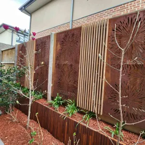 Oasis Premium Hardwood Screens Vertical Slat Natural F/j